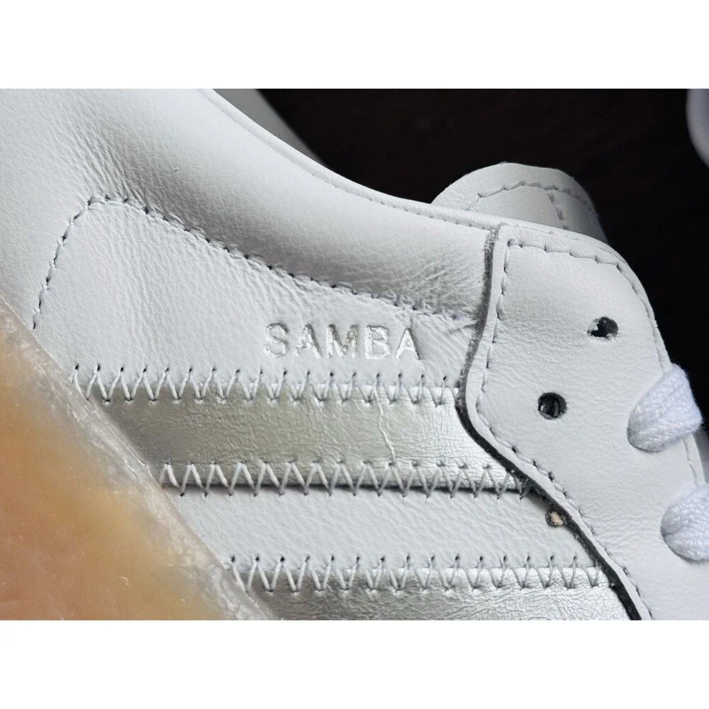 Women’s Size 7.5 adidas Sambae White Silver Metallic Gum JQ8412 NiB